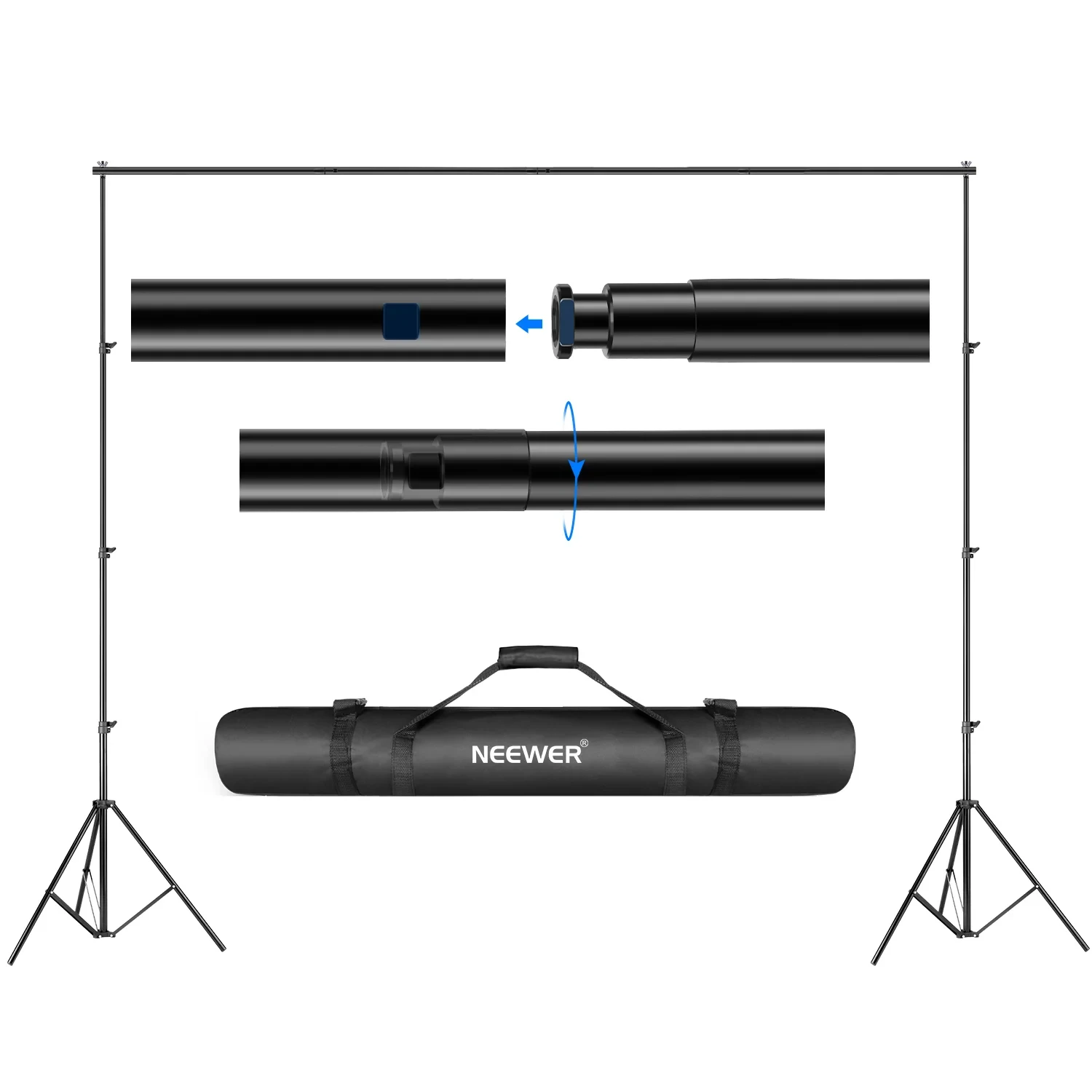 2.6 x 3M / 8.5 x 10FT Background Support System Kit