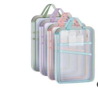 SmartGadgets  Thickened Document Bag Mesh Zipper Pouch Zipper File Bags with Grid A4 Sizes Zip Document Holder use for School, College, Office Document Bag Storage Paper, Certificate(1 pcs)