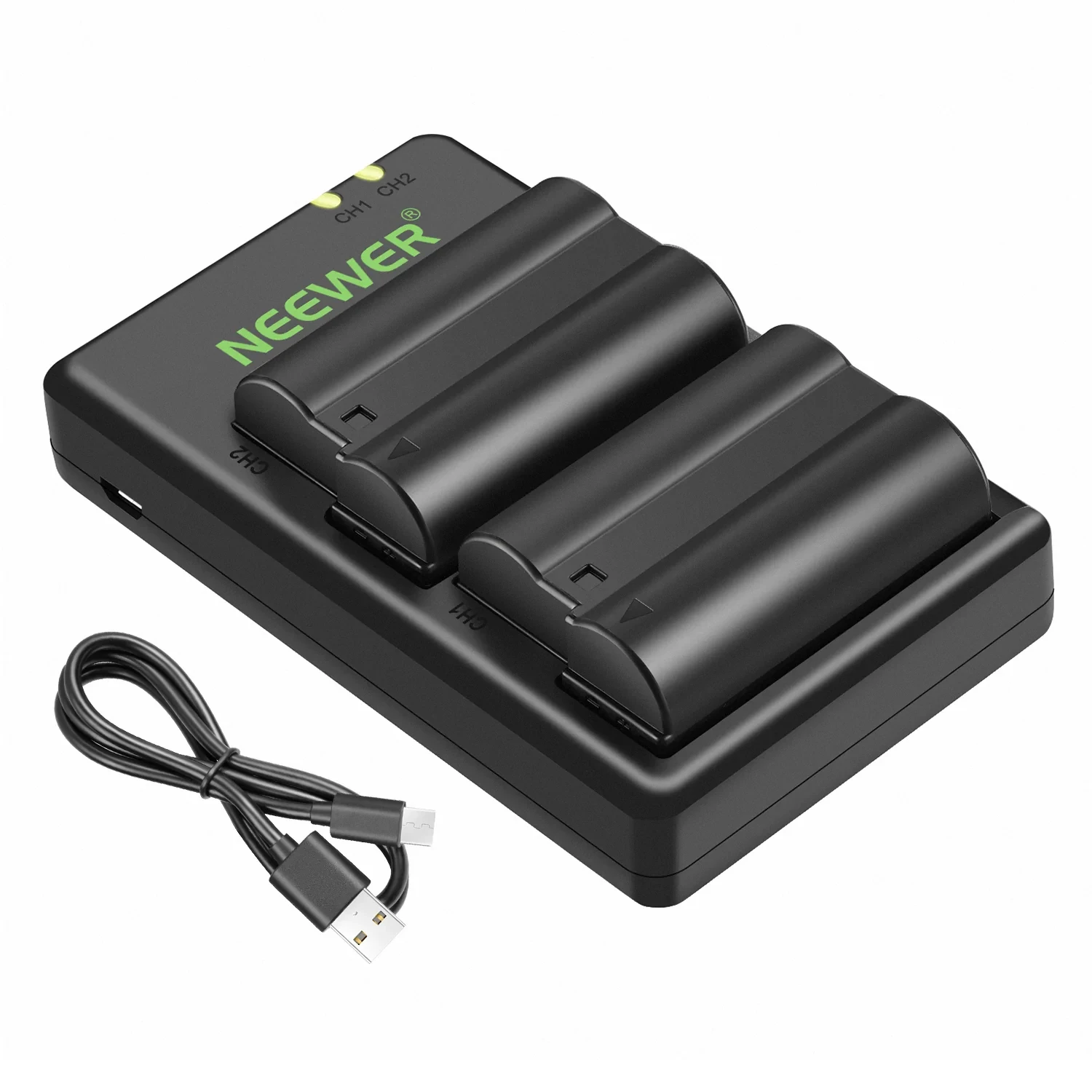 2-Pack EN-EL15 Battery Charger Set for Nikon