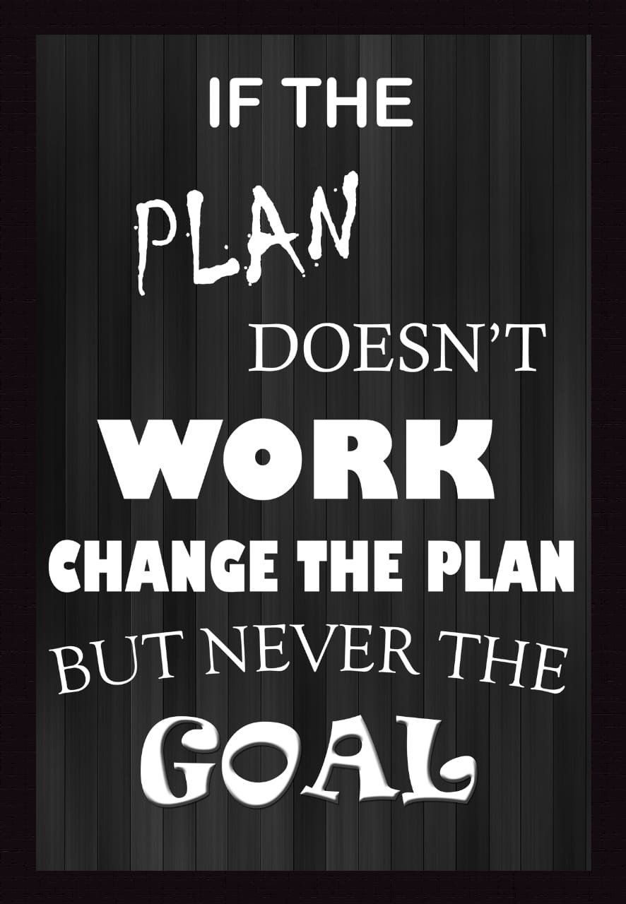 Sanazz World Inspirational & Strengthen Quote Laminated Wall Hanging Poster With Frame - Black & White (Different Size) | Wall Poster | Home/Office Decoration Poster