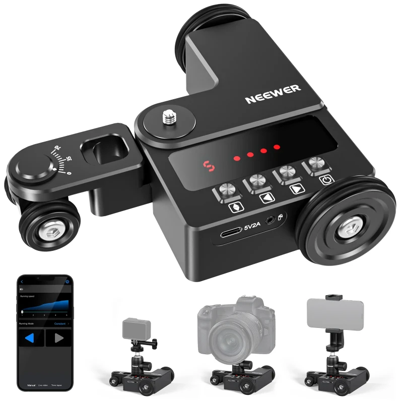NEEWER Upgraded Motorized Camera Dolly with App Control (DL200)