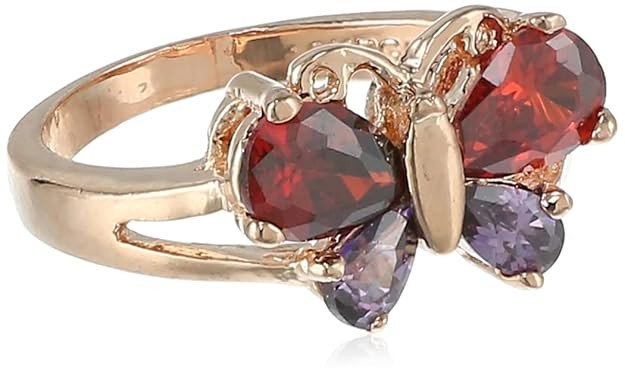 Splendid Rose Gold Plated Butterfly Ring for Women(R80474_10)