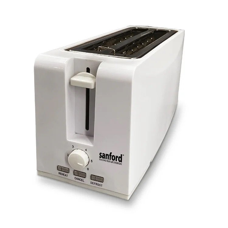Sanford Bread Toaster 2 Slice 750 Watts - White Colour | SF5753BT BS | Multi Function | Bread Toaster