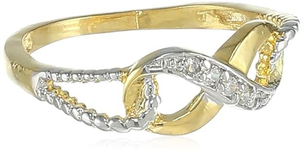 Glorious Infinity Knot Valentine Gold Plated Ring for Women(R80342_9)