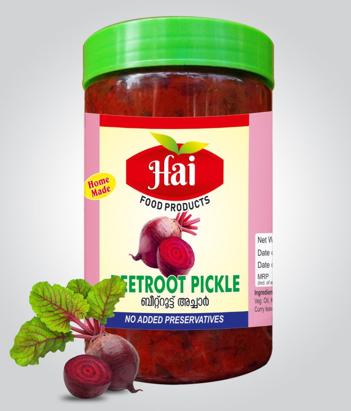 HAI's Beetroot Pickle – Kerala Style Beetroot Pickle/Achaar | Sweet, Tangy & Spicy | Zero Preservatives | No Artificial Colors & Flavors