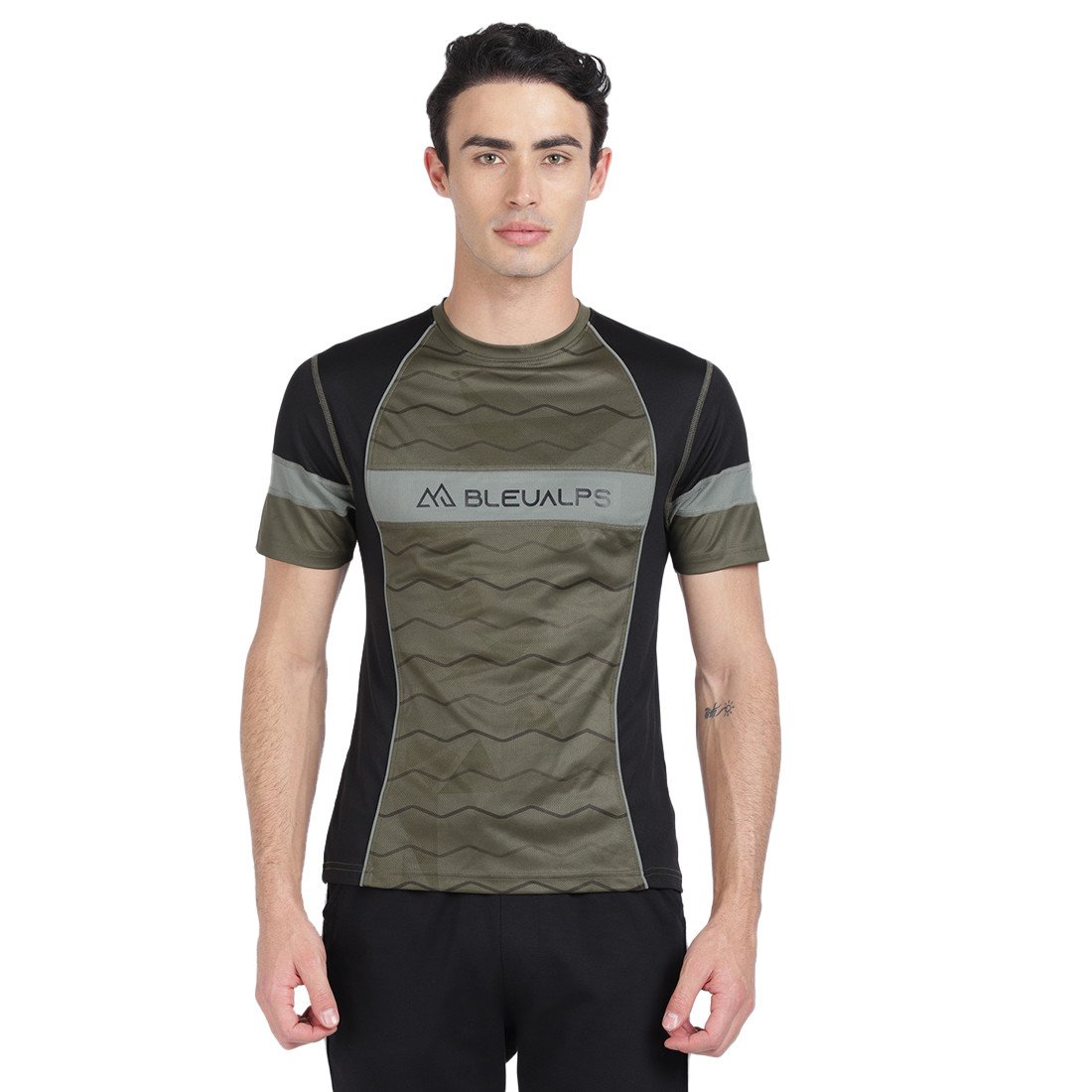 Bleualps Solid And Regular Fit Activewear Sports Round neck Half Sleeve T-Shirt For Men | Gent's Sports T-Shirt | Sports And Workout T- Shirt