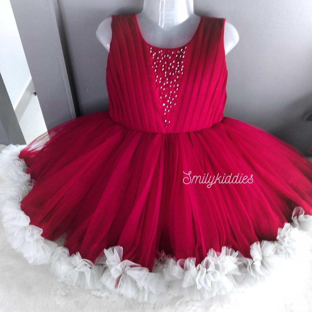 Beautiful & Attractive Kids Birthday Frock For Baby Girl - Multi Colour | Kids Wear | Party Wear Frock
