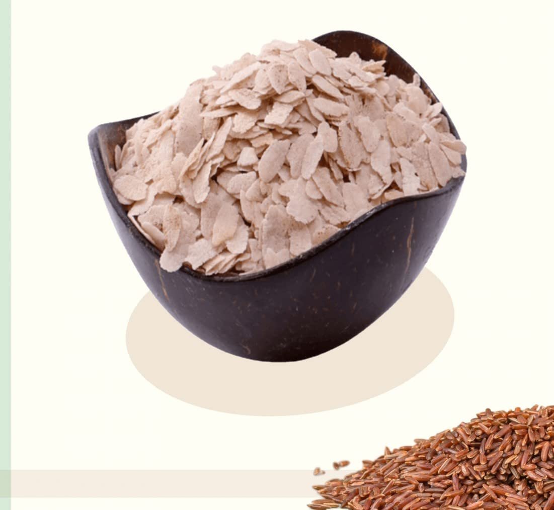 Quick Mart Fresh And Organic Fibre Rich Brown Aval 500g | Red Rice Poha