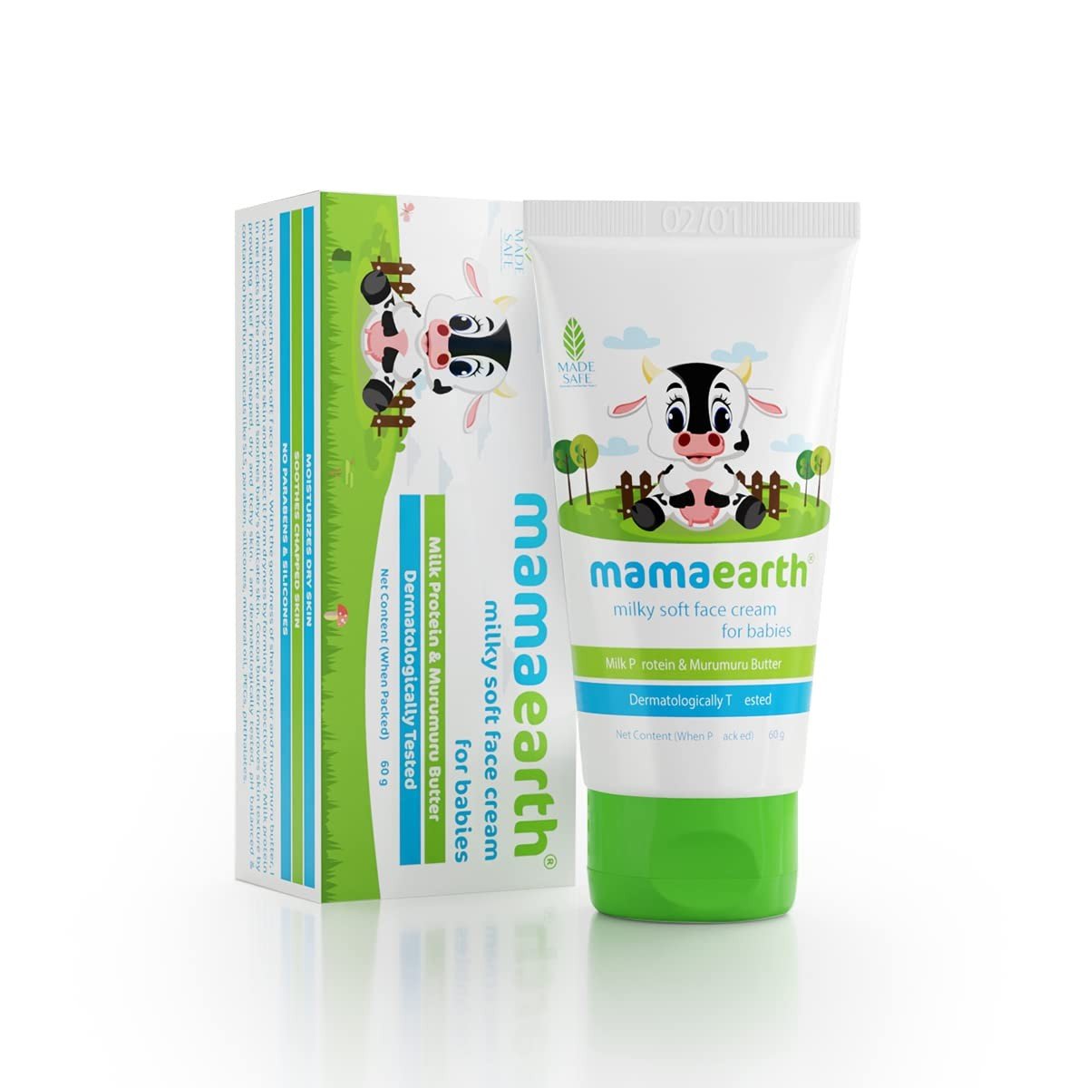 Mamaearth Milky Soft Natural Baby Face Cream for Babies For All Skin Types 60 g