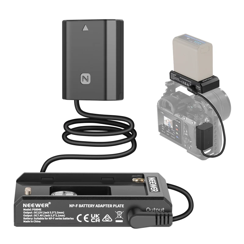 NP-F Battery Adapter Plate with NP-FZ100 Dummy Battery (PS004E)