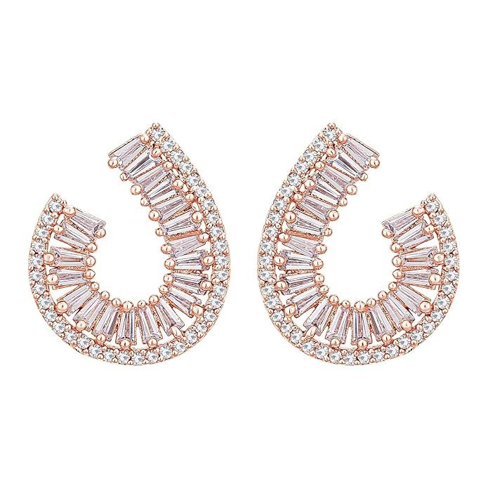 Artistically Gold Plated Stud Earring For Women (E101766)