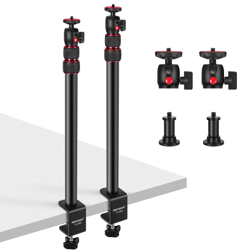 2PCS 1/4" Ball Head Extendable Camera Desk Mount