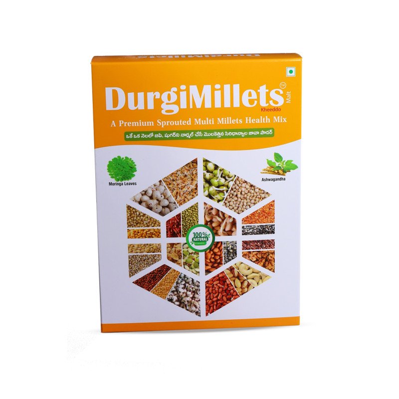 DurgiMillets – Premium Sprouted Multi-Millet Health Drink | 100% Natural | 500g Pack