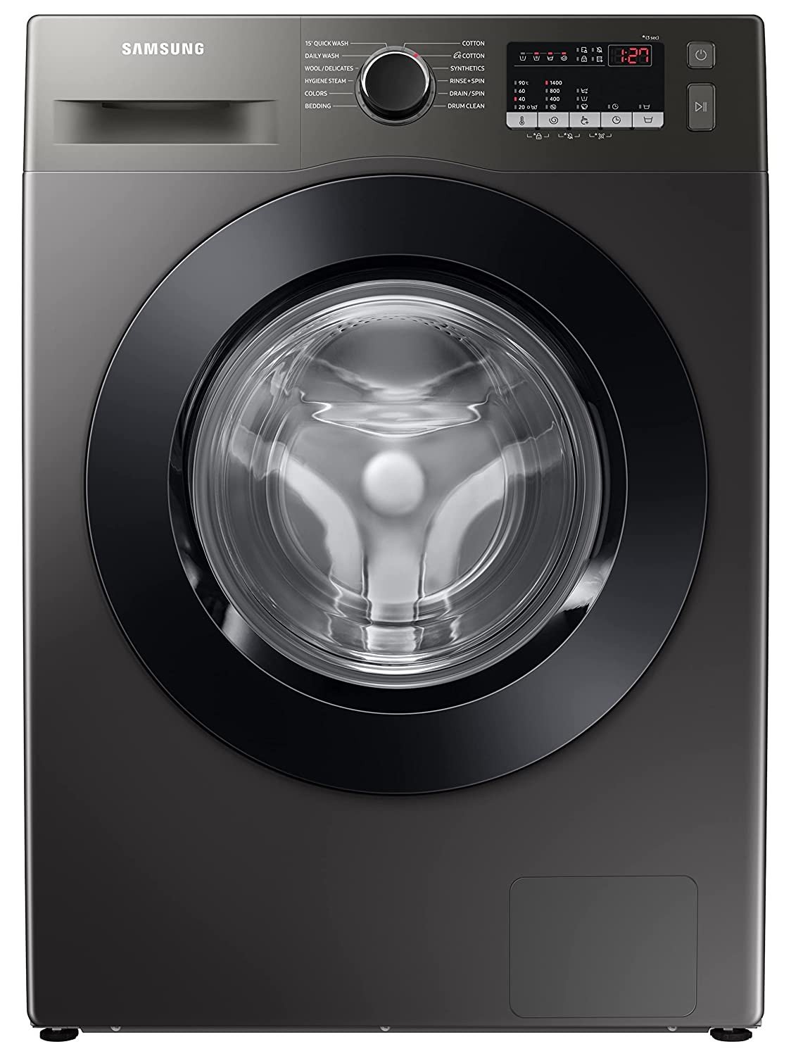 Samsung 8 Kg 5 Star Inverter Fully-Automatic Front Loading Washing Machine (WW80T4040CX1TL, Inox, In-Built Heater)