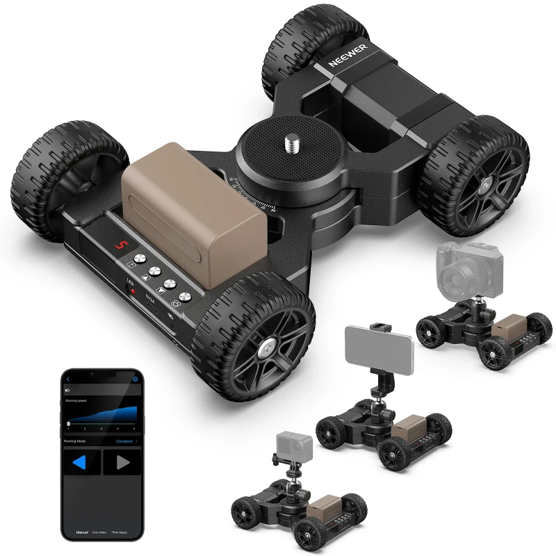 Upgraded Motorized Camera Slider Dolly with App Control (DL400)