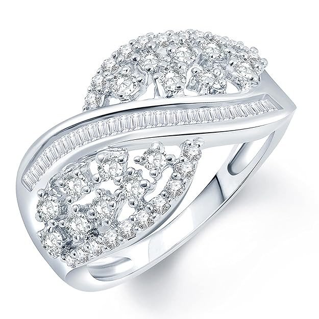 Designer Rhodium Plated Cz Ring - 258R1300SK_7