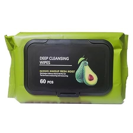 SmartGadgets Avocado Moisturizing Deep Cleaning Wipes || Makeup Remover Facial Wipes || Cucumber & Vitamin E Makeup Remover Wipes Hydrating, Refreshing, Soothing