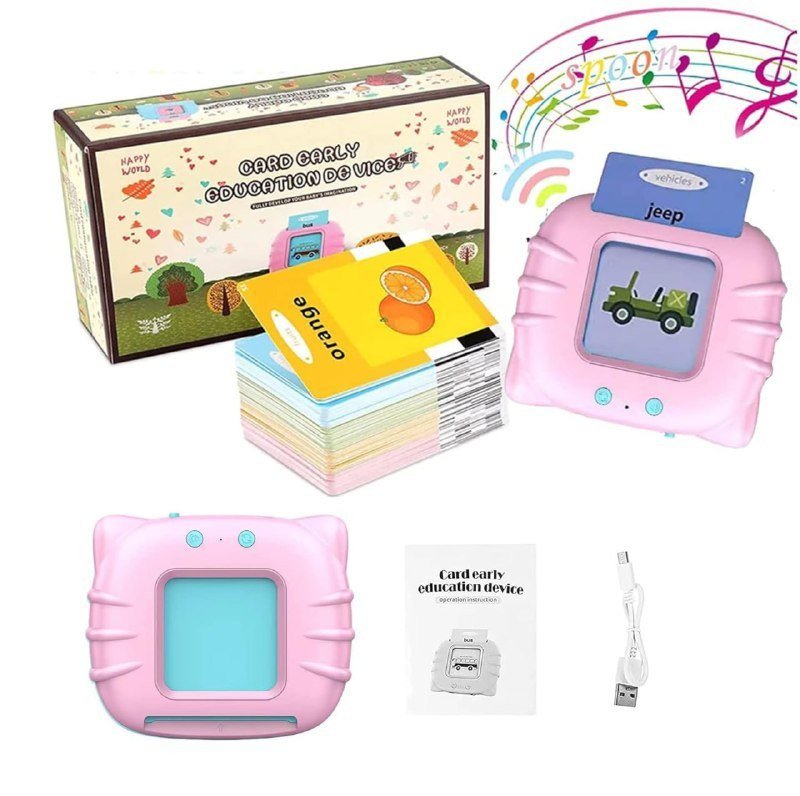 SmartGadgets Flash Card Game for Kids Talking English Words Card Toy Preschool Learning Reading Interactive Toy for Kids-224 Pcs