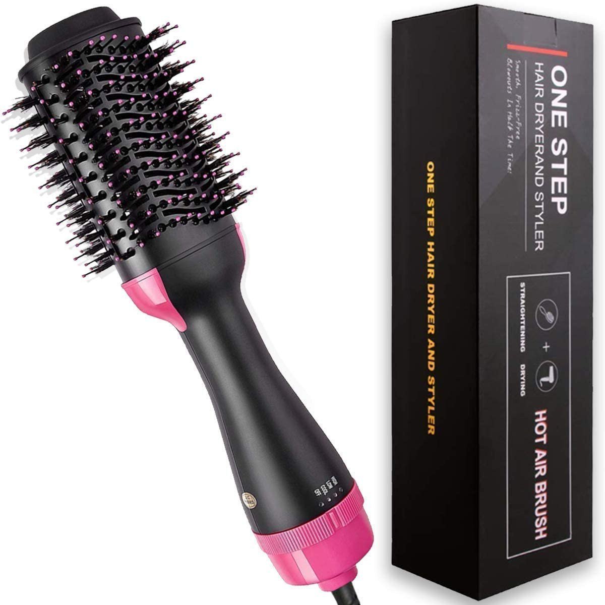 SmartGadgets One Step Hair Dryer & Styler – 1000W 3-in-1 Hot Air Brush, Volumizer, Straightener & Curler with Negative Ion Technology for All Hairstyles (Multicolor)