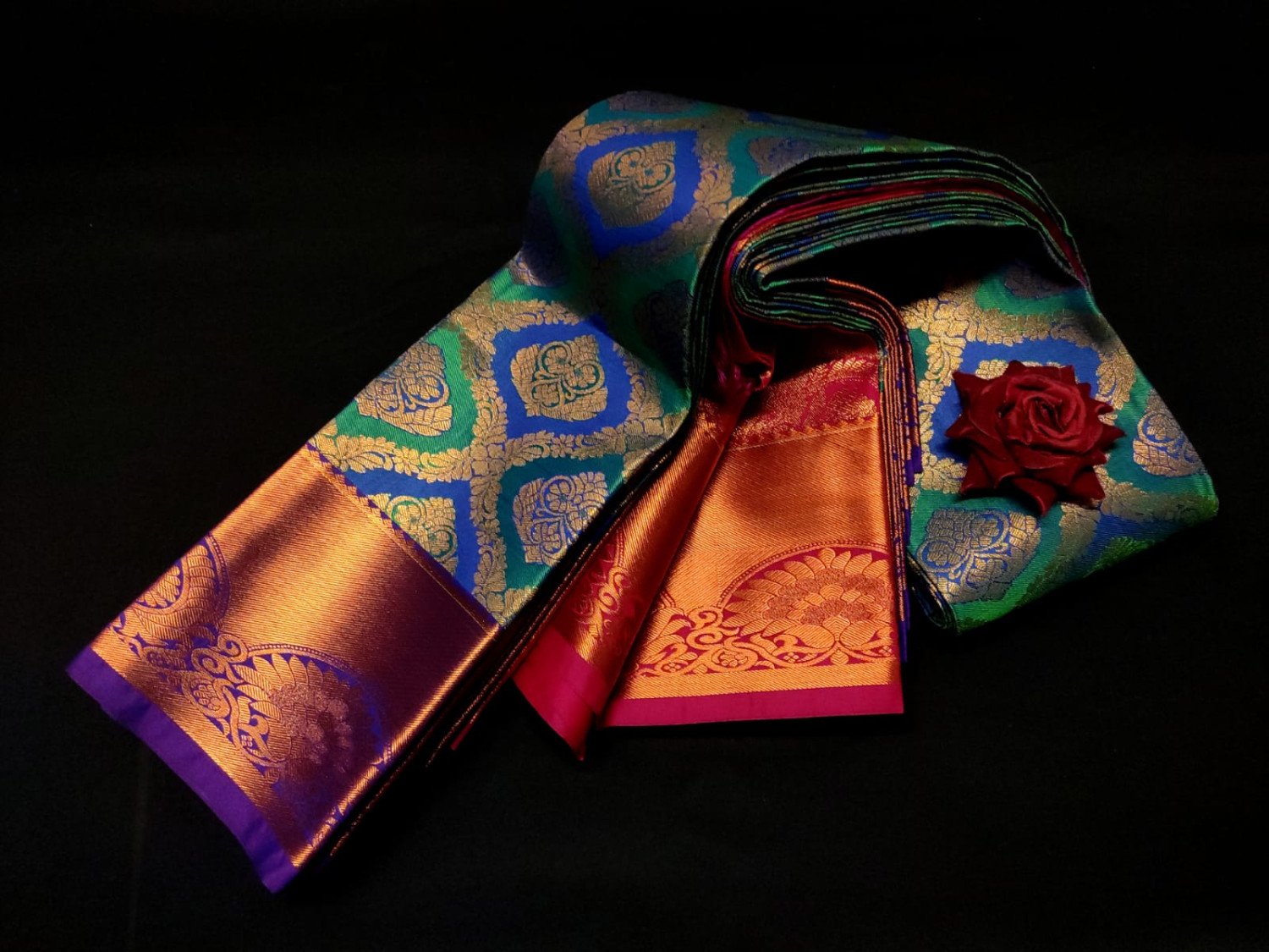 Edathal Star Collection's Attractive Special Samuthrika & Vasthrakala Type Wedding Model Sarees With Contrast Pallu & Blouse | Pattu Saree