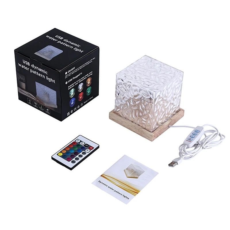 SmartGadgets Plastic Ocean Wave Projector Lamp, Northern Lights Ripple Projector Light, 16 Colors Gradual Rotating Flame Water Lamp, Wave Light Aurora with Remote Control, LED, Transparent