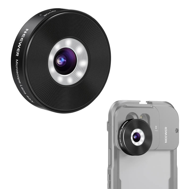 NEEWER 45X Phone Microscope for 17mm Thread Lens Backplate (LS-32)