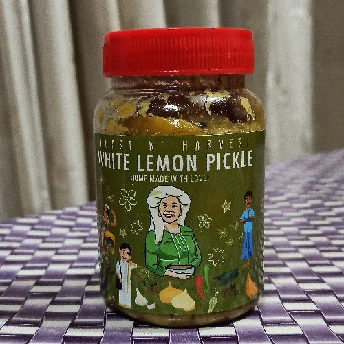 Feast N Harvest Kerala Homemade Indian White Lemon Pickle No Chemicals And Flavours 250g