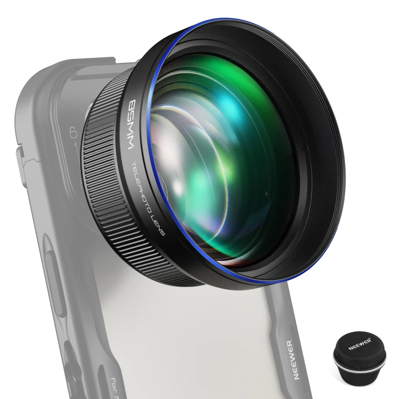 NEEWER 85MM HD Telephoto Lens for Phone Cage Case with 17mm Lens Thread (LS-59)
