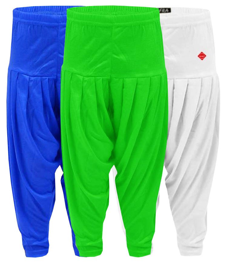 AFRA Viscose Attractive casual Ankle Length Solid Patiala For Kid's (3 Pack Combo) | Dhoti For Kid's | Girl's Patiala Pants (3 in 1)