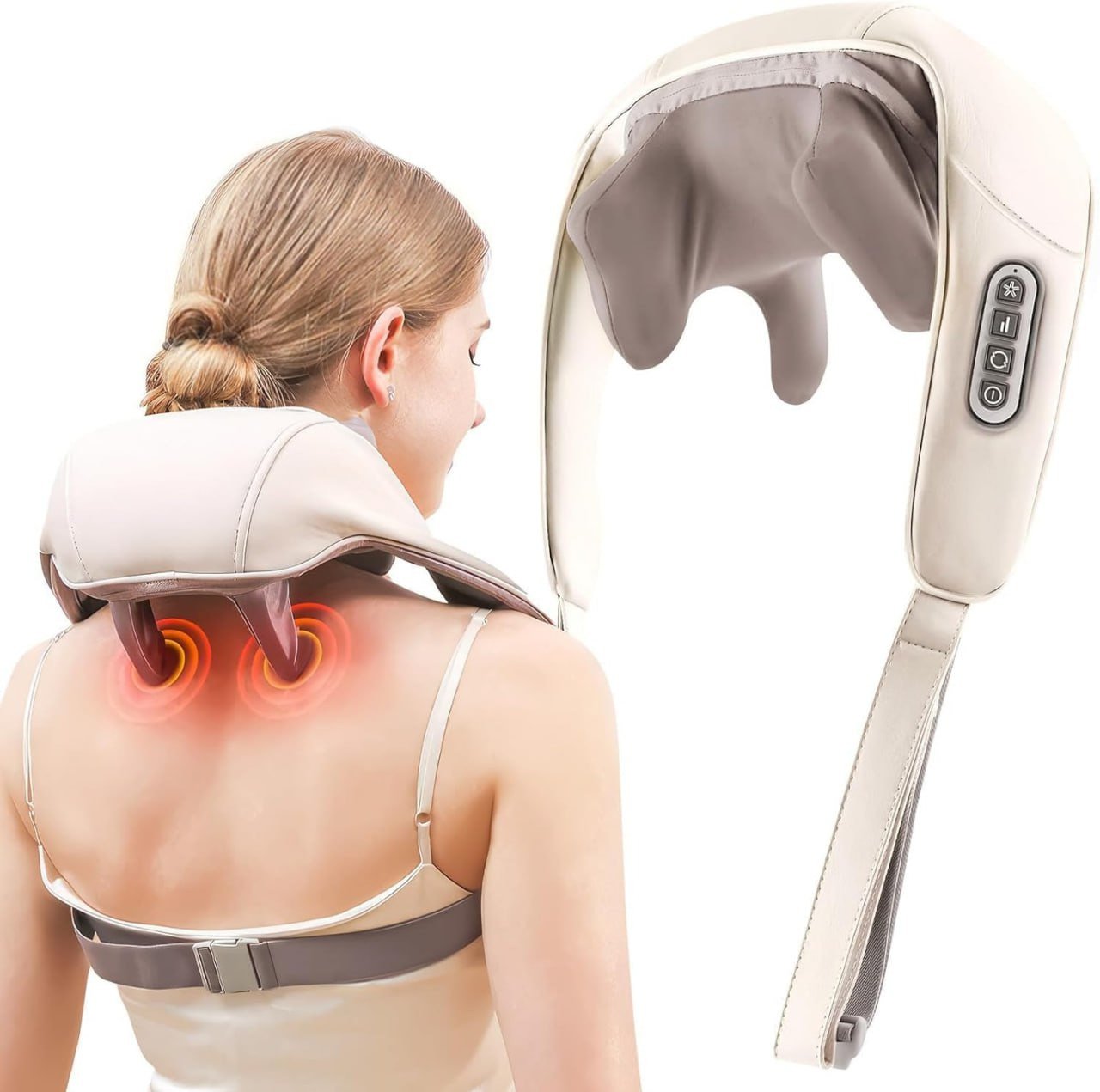 SmartGadgets Neck and Back Massager for Cervical Pain Relief with Heating, Body Massager for Body Aches and Pains Relief, Electric 5D Cervical Massage Machine for Deep Tissue Neck, Back, Shoulders, Wa