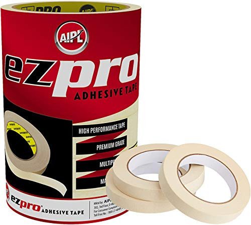 Ezpro Adhesive Tape or Masking Tape (Multipurpose Tape) - Pack of 6 Rolls (25mm x 20meter Each Rolls)