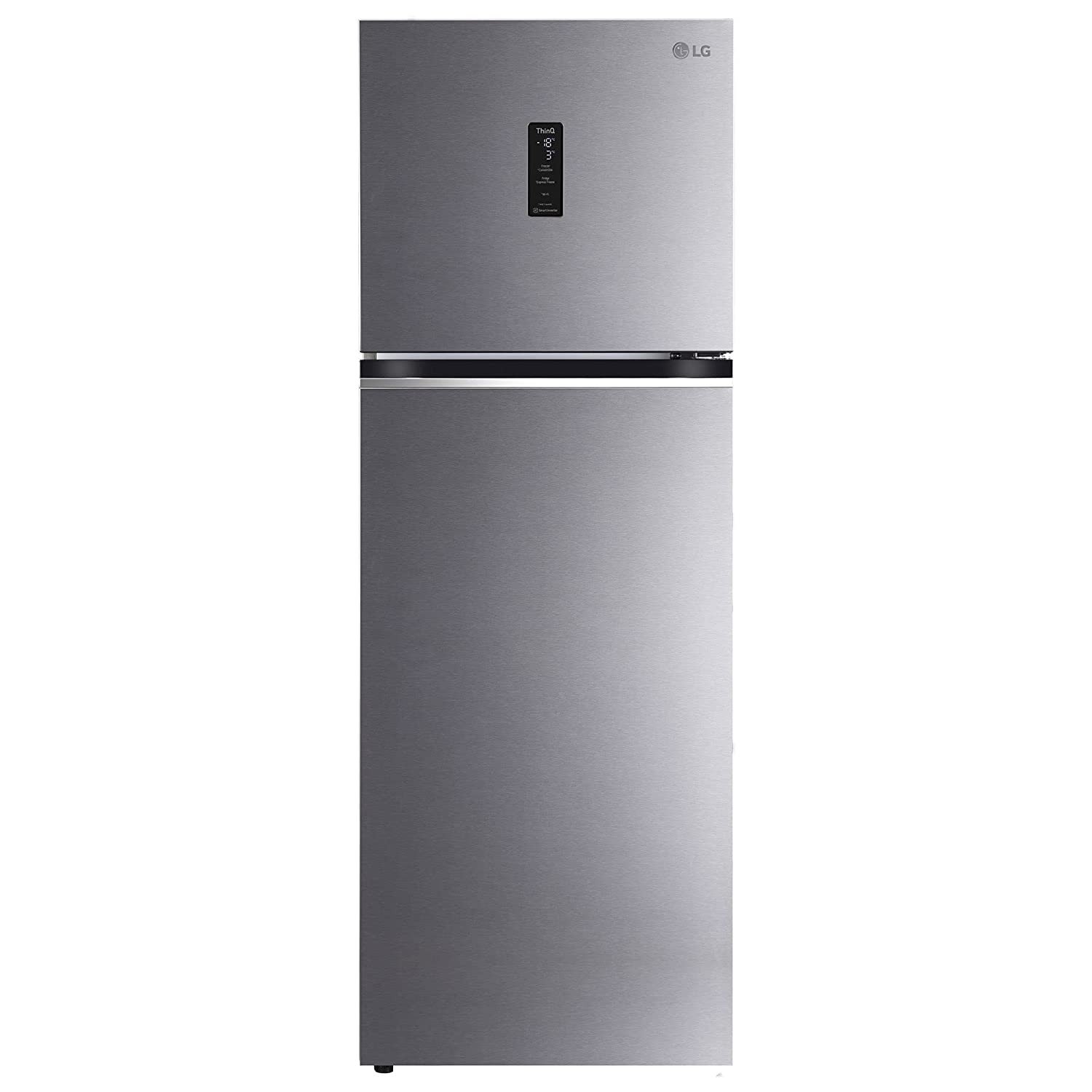 LG 360L 3 Star Frost-Free Smart Inverter Wi-Fi Double Door Refrigerator (GL-T382VDSX, Dazzle Steel, Convertible & Door Cooling+)