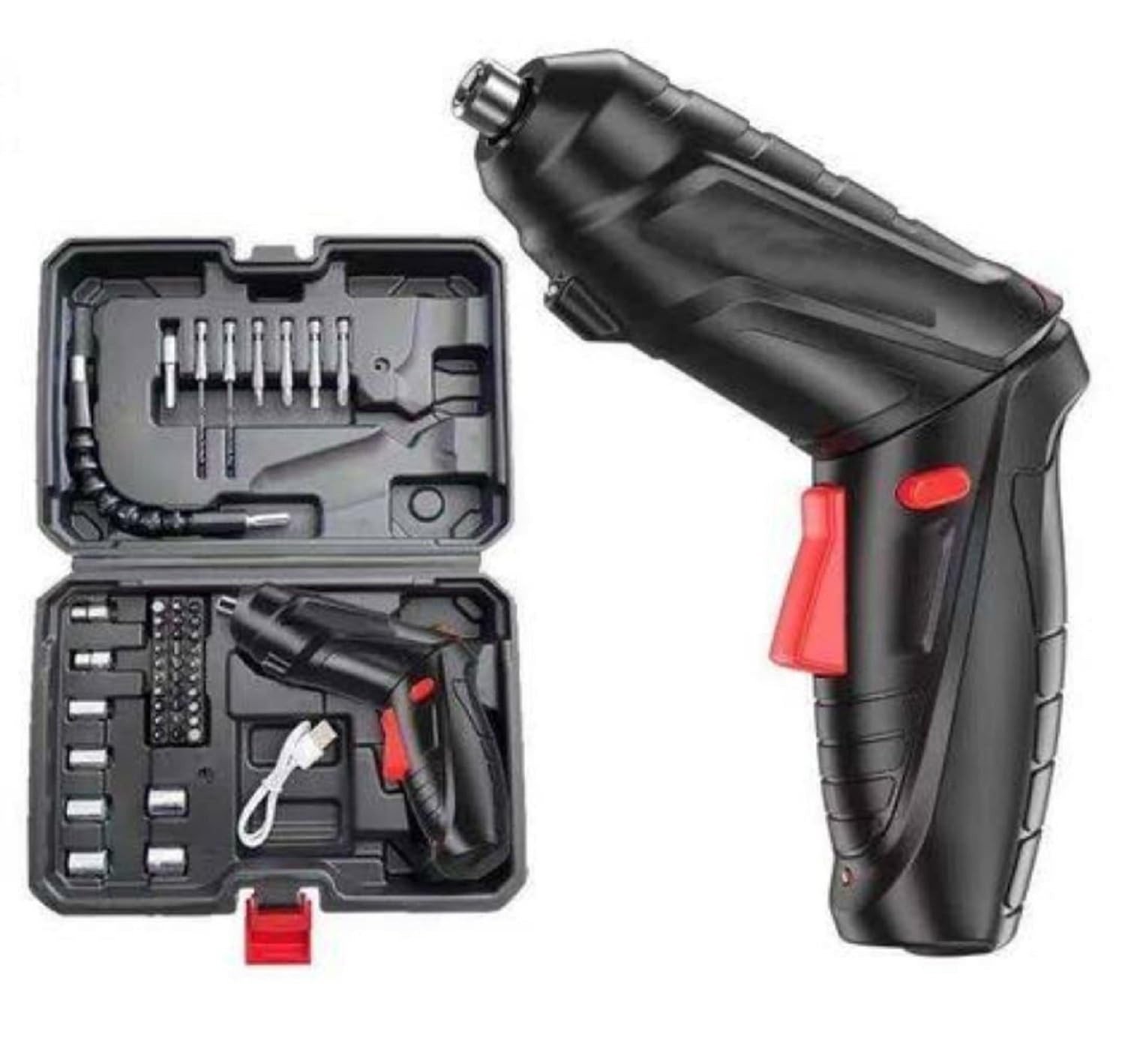 SmartGadgets 47-in-1 Cordless Electric Screwdriver Kit | 4.2V Rechargeable Drill Driver | Wireless Power Drill with 1800mAh Battery | Multi-Bit Impact Driver for DIY & Home Repair