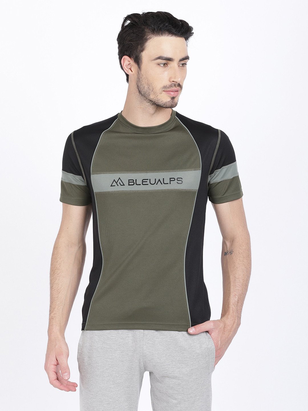 Bleualps Solid And Regular Fit Activewear Sports Round neck Half Sleeve T-Shirt For Men | Gent's Sports T-Shirt | Sports And Workout T- Shirt For men