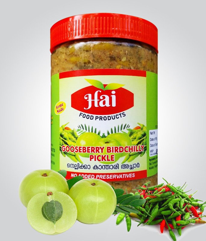HAI's Gooseberry Bird’s Eye Chilli Pickle – Traditional Kerala Recipe | Nellikka & Kanthari Achar | No Artificial Preservatives | 1kg