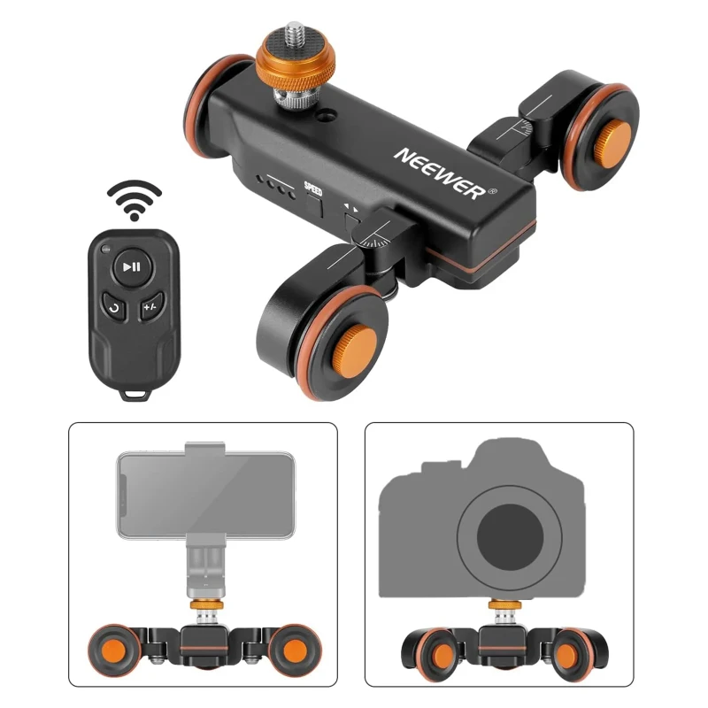 3-Wheels 3-Speed Wireless Video Camera Dolly with Remote Control (DL100)
