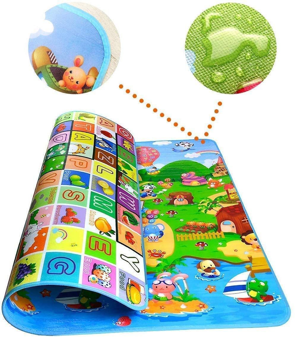 SmartGadgets Double Sided Water Proof Baby Play Mat, Play Mats For Kids Large Size, Baby Carpet, Play Mat Crawling Baby (Size 64 Feet)