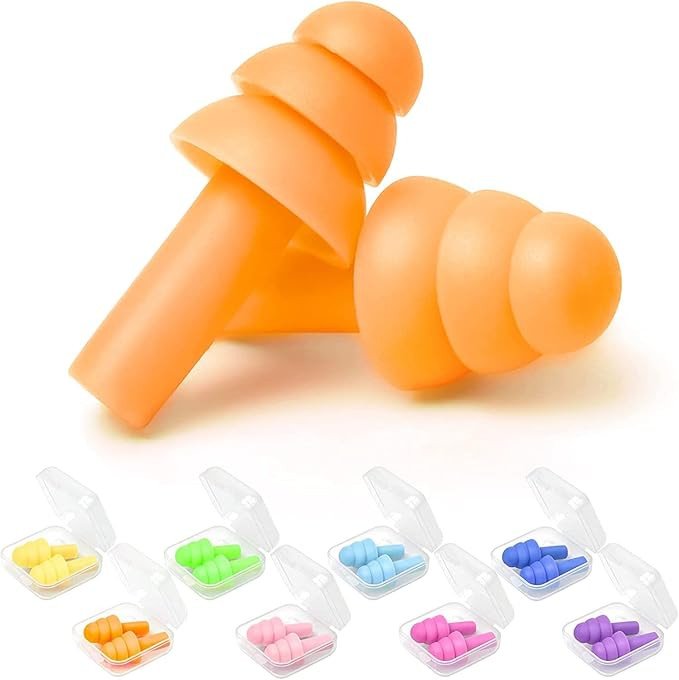SmartGadgets  8 Pairs Earplugs for Sleeping Noise Cancelling, Reusable Ear Plugs– Super Soft, Silicone Ear Plug, Custom Fit - Noise Reduction for Sleeping, Concerts, Work & Swimming(8Pairs)