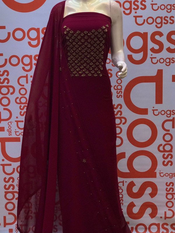 Classy Threads Collectionzz Stylish Premium Quality Georgette Churidar Material | Churidar Set Material