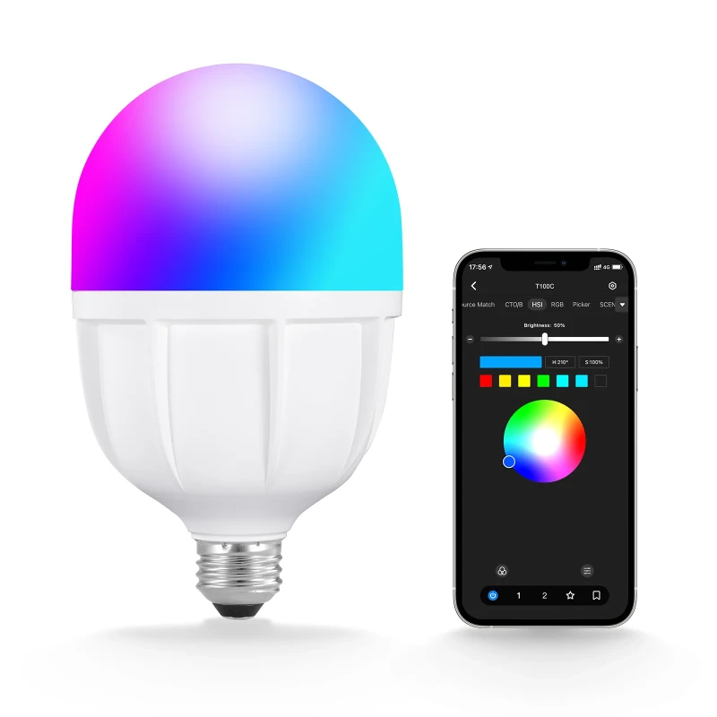 24W RGB LED Light Bulb (T100C)