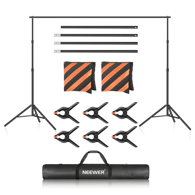 10ft x 7ft/3m x 2.1m Photo Studio Backdrop Support System