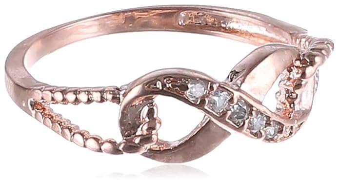 Stunning Infinity Knot Valentine Gold Plated Ring for Women(R80340_10)