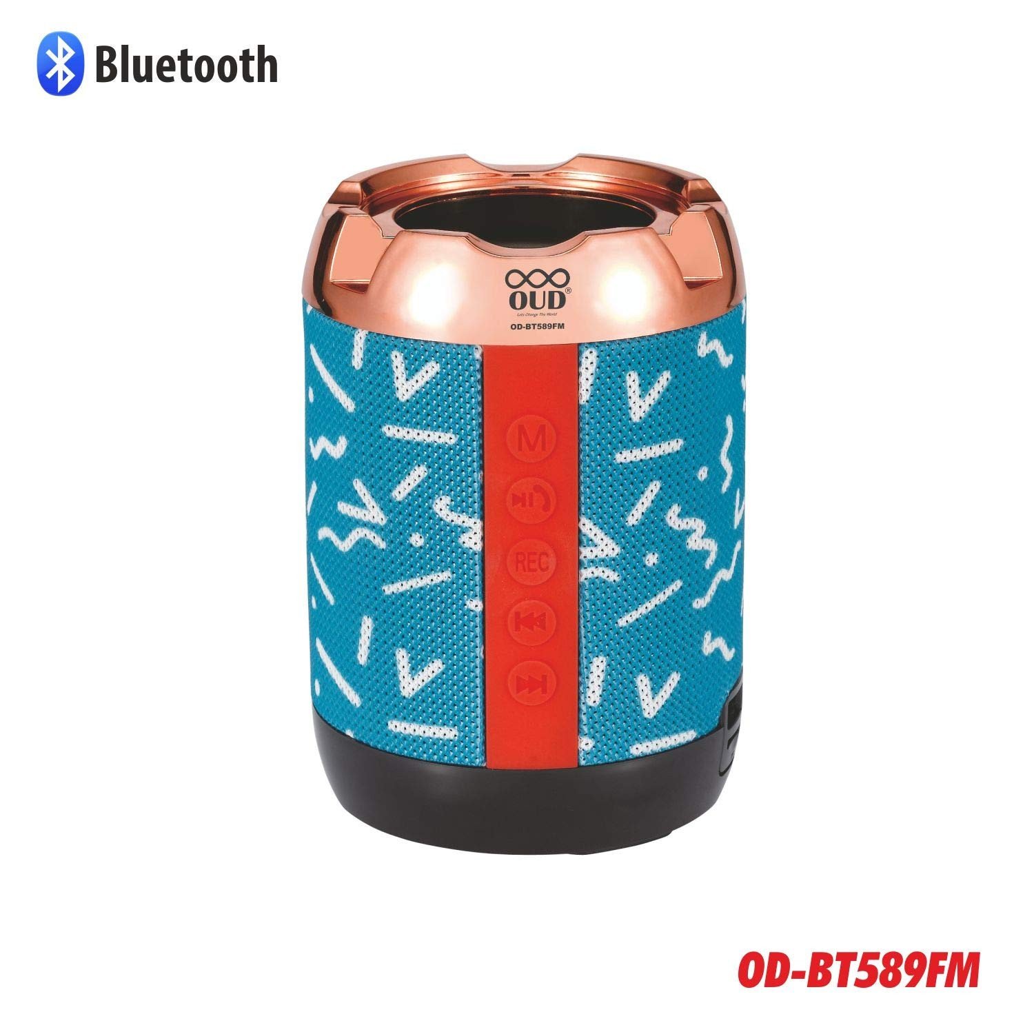 OUD® Wireless Portable Bluetooth Speaker with TF Card Reader/AUX in/USB Input (Blue)