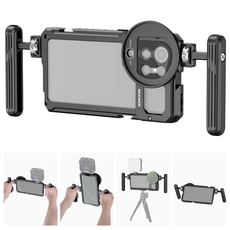 NEEWER Handheld Cage with Filter Thread Adapter For SAMSUNG S23 Ultra - Basic Kit(PA021)