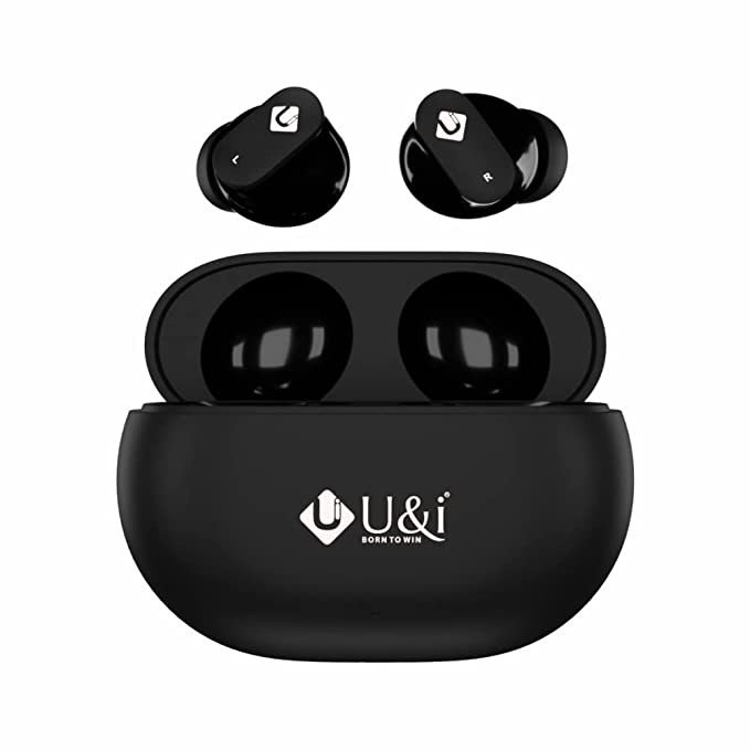 U & I Strong Series 30 Hours Battery Backup True Wireless Stereo and Mic Black (in Ear,True Wireless)