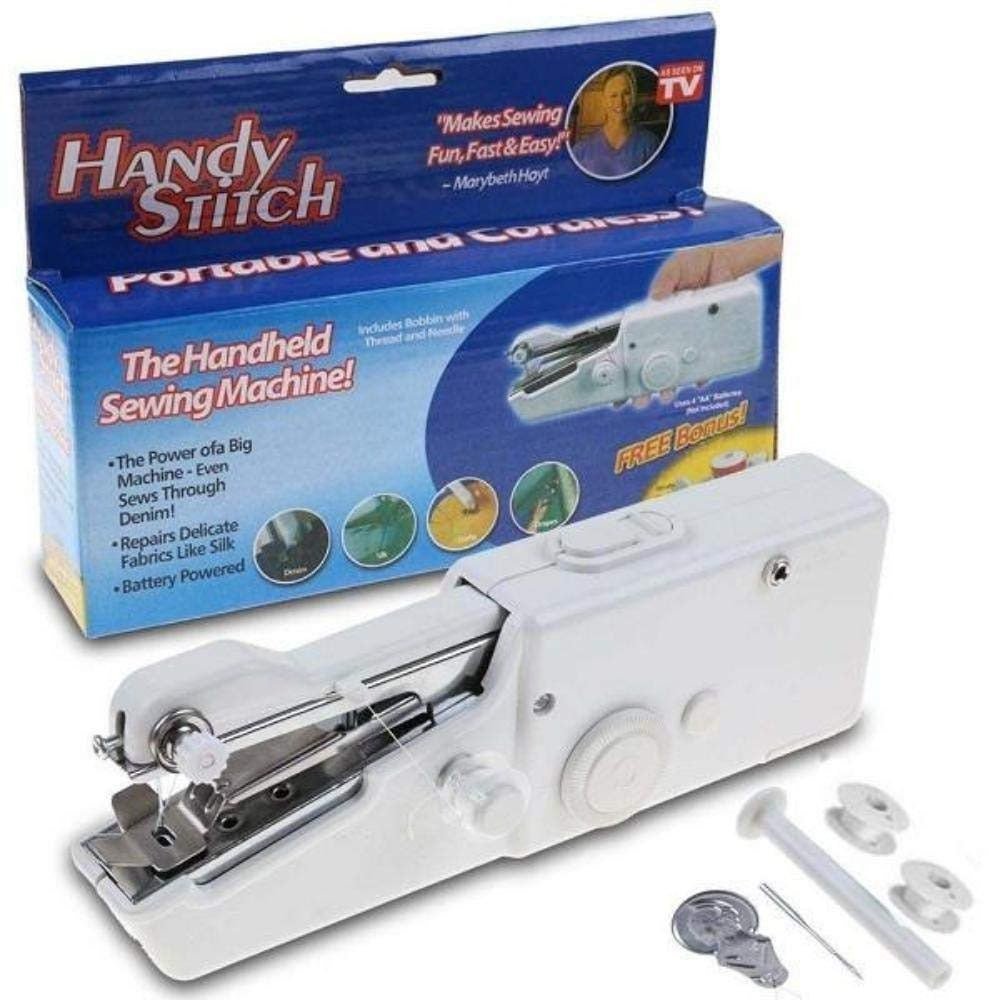 SmartGadgets Handy Stitch Machine- Portable Hand Sewing Machine Stapler Style Silai Machine Electric Handy Stitch Mini Machine Home Tailoring Hand Sewing Machine Emergency Stitching For Travel Sewing