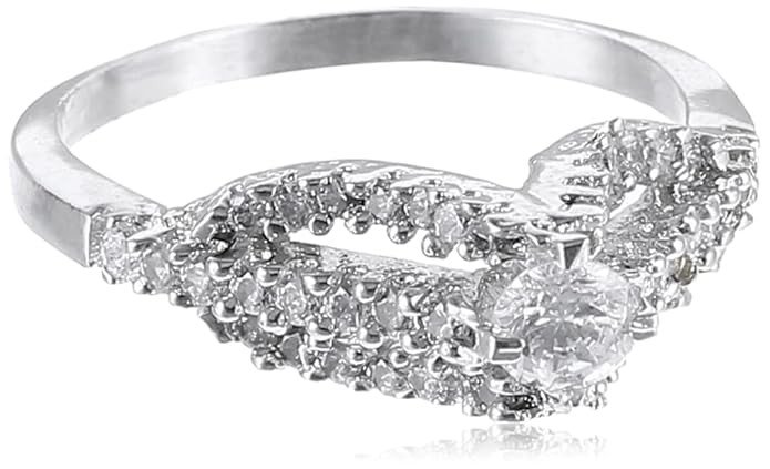 Women Charming Rhodium Plated Cz Ring(276R950_14)