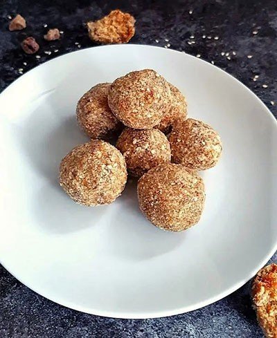 Gantasala Sesame laddu with dates (Ellu Unda, Nuvvulu Ladu, Til Ladu) 200g - No Oil No Sugar