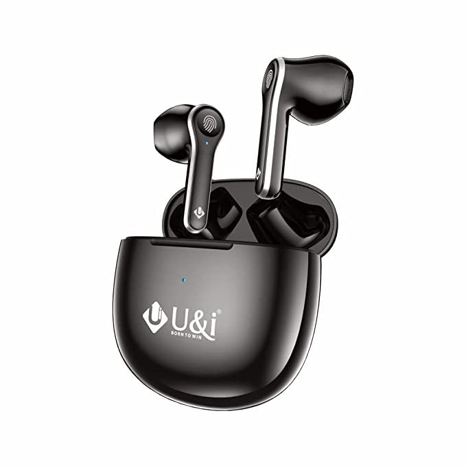 U & I Total Series True Wireless Headset with 30Hours Backup Black (in Ear TWS)