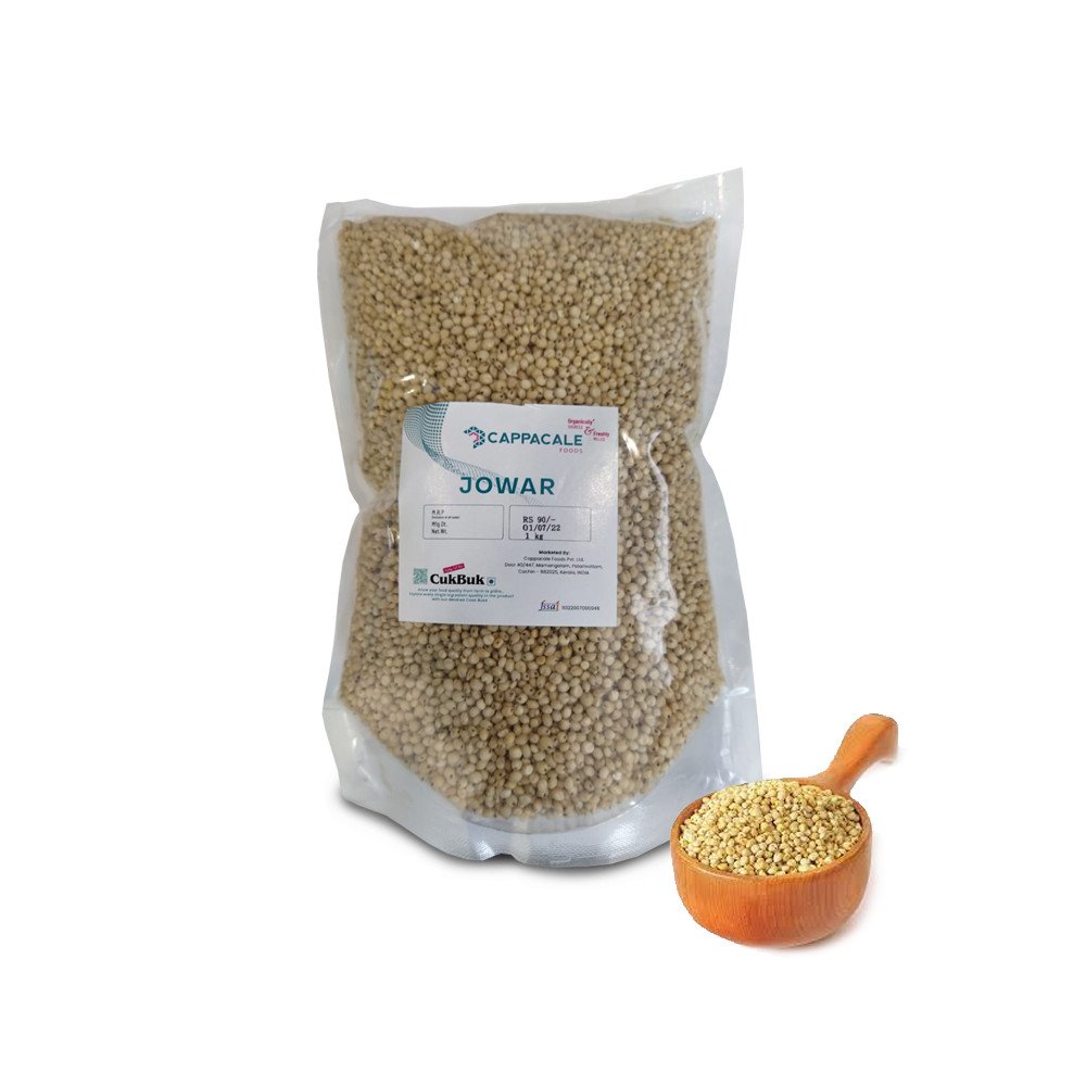 Cappacale Whole jowar 1Kg | Sorghum | Jonna | More Fiber Than Rice